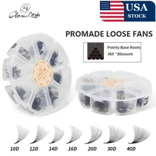 GLAMLASH Loose 10D12D14D16D20D30D40D Pointy Base Lash Mix Length Middle Stem