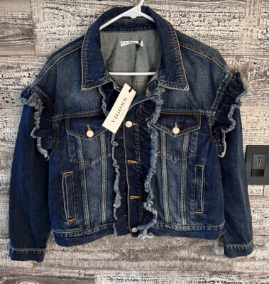 VIGOSS jeans  jacket  CROPPED woman , 3/4 Sleeves Size M