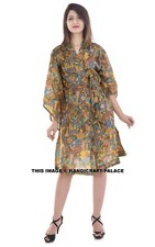 Robe En Soie Vintage Indienne Avec Design Abstrait Pour Soirée Maxi 40"