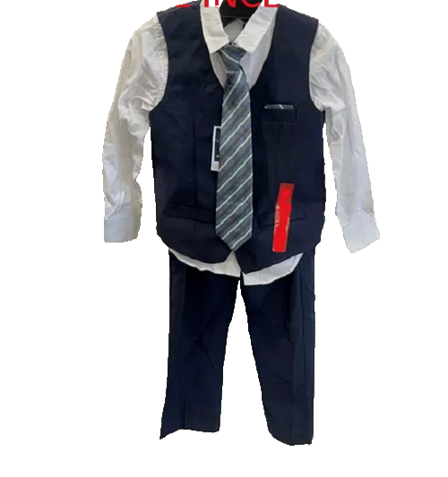 Andy & Evan Boys Formal 3 PC Suit with Vest, TIE & Pants( WHITE ,6
