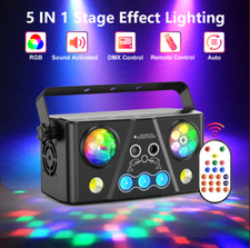 Disco Lights DMX 5 in 1 Party Effect Lighting RGB Pattern Projector Laser Light