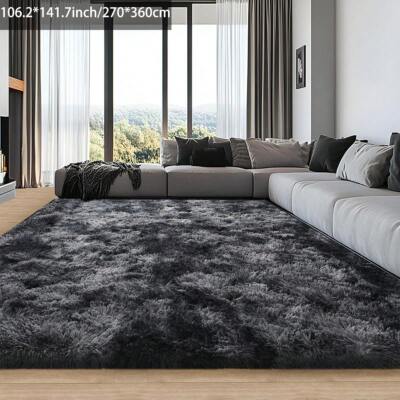 Rugs For Bedroom, 9 X 12 Feet Shag Area Rug For Living Room, Modern Indoor Carpe