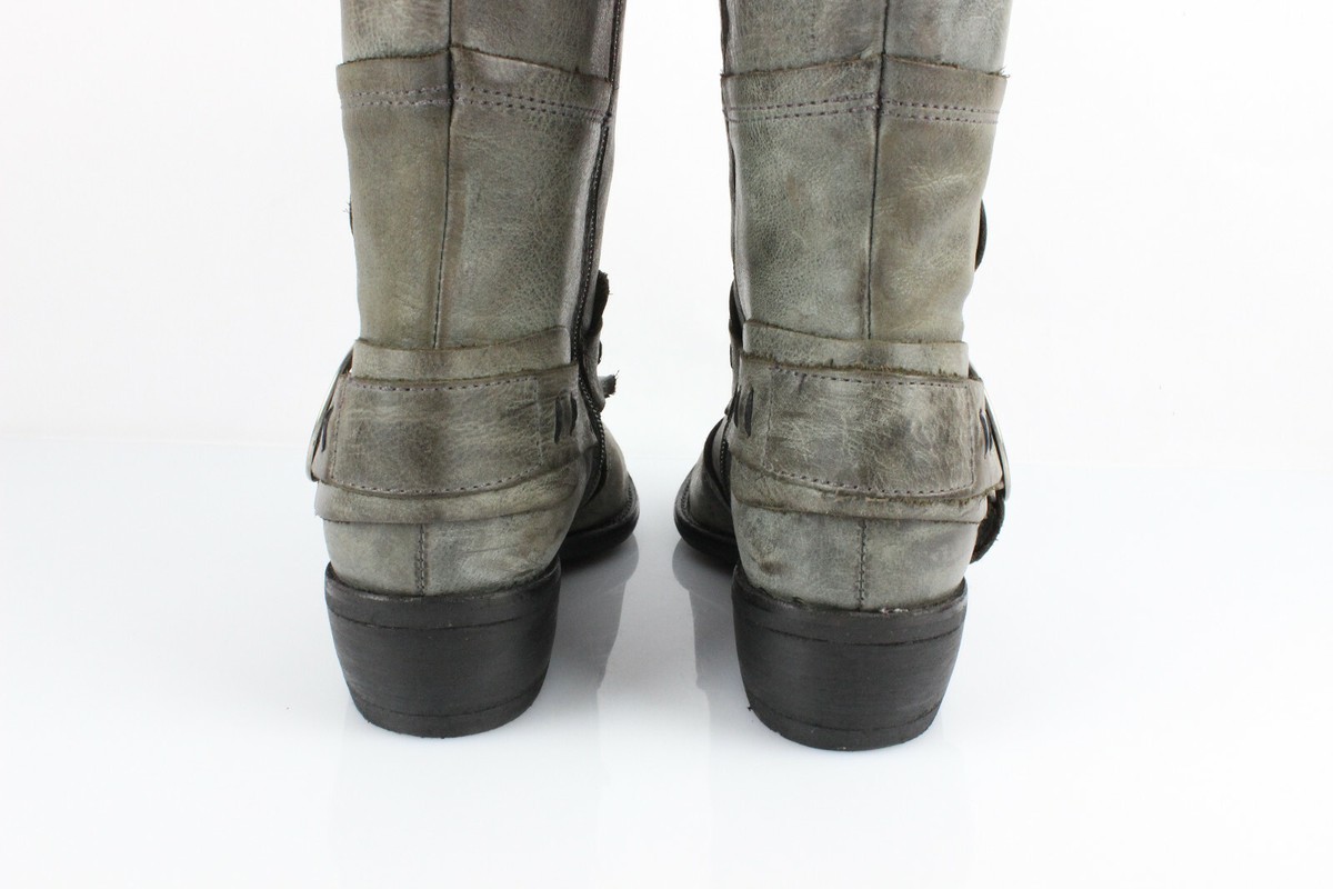 Bottes Pointues Spiral En Cuir Gris Marbré - Taille 40 EUR | Occasion En Très Bon état (TBE)