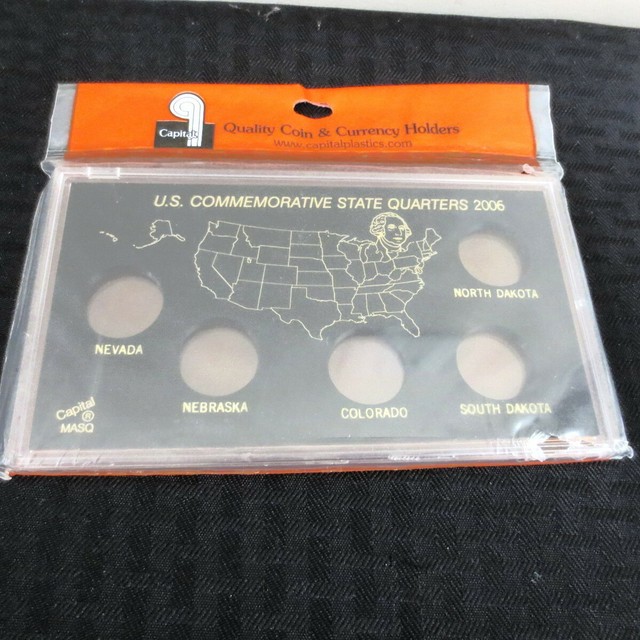 Capital Plastics Coin Holder 4x7 2006 U.S. Comm. State Quarters ND/SD