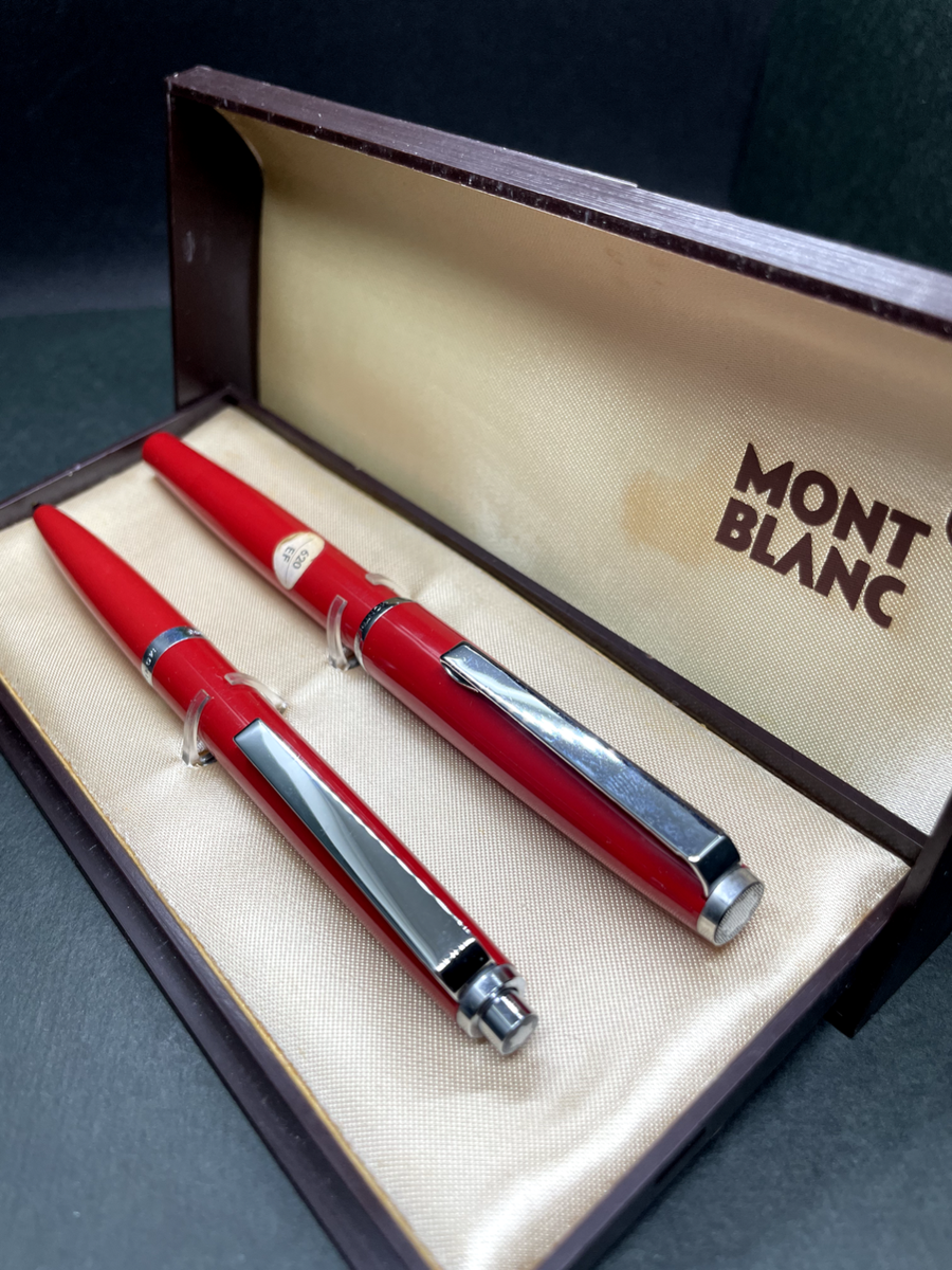 MONTBLANC Junior 620 & 690 Red Vintage Fountain & Ballpoint Pen