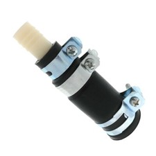 Efficient Dishwasher Drain Hose Connection with Inlet Connector and Clamps