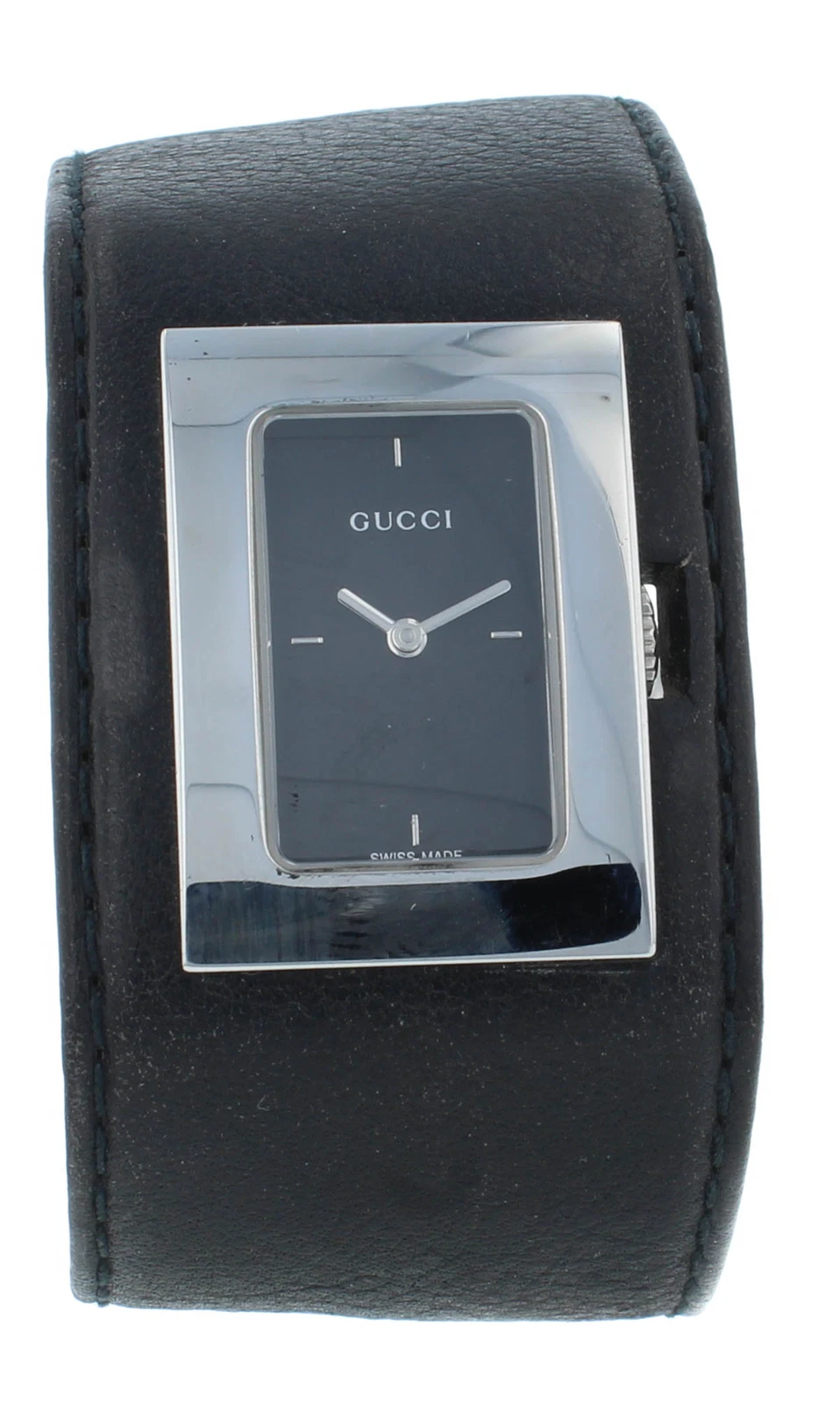 Montre pour femme Gucci 7800L d'occasion à quartz 24 mm cadran noir acier inoxydable