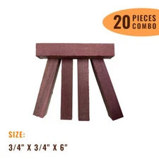 20 Pcs, Purpleheart Pen Blanks 3/4x 3/4x6 Wood Turning Carving- Free US Shipping