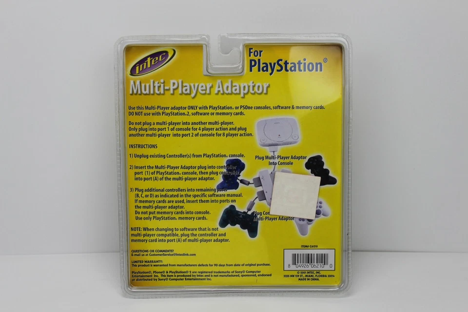 Intec Playstation 1 Multi-Player Adapter (For Playstation, PS1) New Sealed - Image 3 of 3