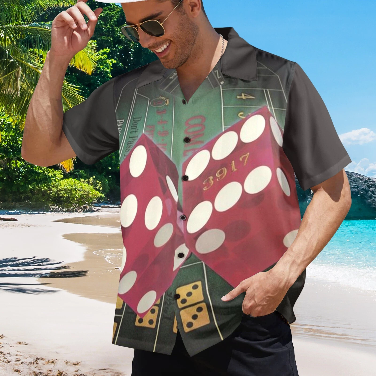 Rock Music Hawaiian Button Shirt. Bad Company