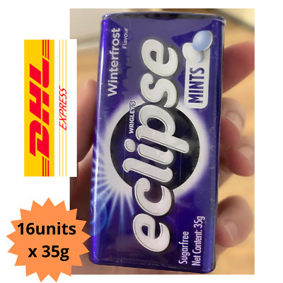 16 tins X Mints Wrigley's Eclipse Blackcurrant Sugarfree Candy Tin Fresh Breath