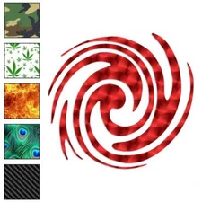 Hurricane Tornado Symbol, Vinyl Decal Sticker, 40 Patterns & 3 Sizes, #390