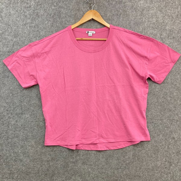 Rockmans T-Shirt Top Womens M Medium Oversized Pink Cotton Crew 51828