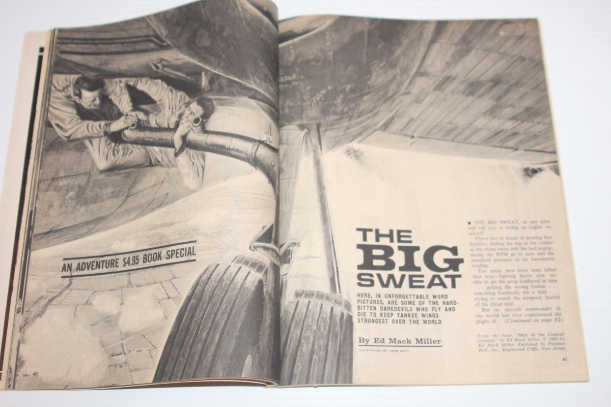 New Adventure Men's Magazine June 1964 - Art, Pulp, WWII War