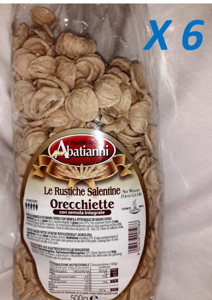 Abatianni Le Rustiche 3 Kg Orecchiette Mit Hartweizenvollkorngrieß (500 G X 6)-image