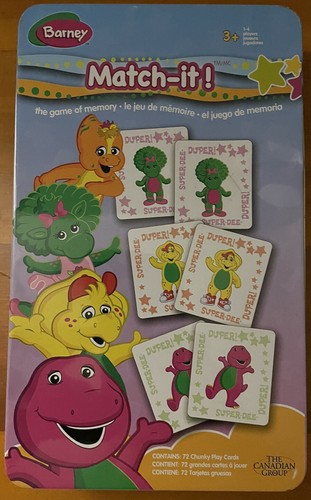 BARNEY Match It Game of Memory Factory 3+ 1-4 Players Baby Bop