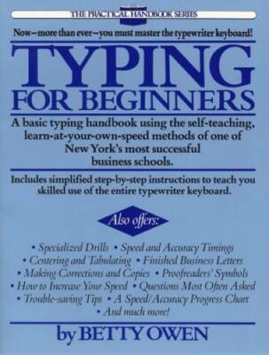 Typing for Beginners: A Basic Typing Handbook Using the Self-Teachin - VERY GOOD