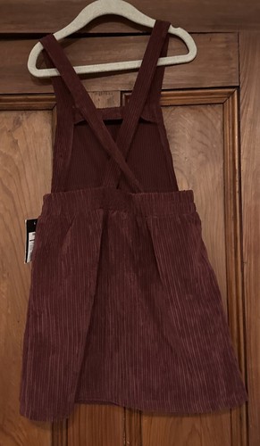 Art Class Cord Mädchen weinrot Overall Pulloverkleid gekreuzter Rücken Small 6 - Bild 10 von 15