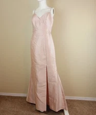 Alfred Sung Women's Sleeveless Trumpet Dress Gown Size 8 Cameo Satin Twill D758