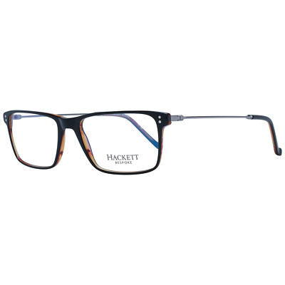 Hackett Bespoke Glasses Frames Men's Black Rectangular Blue Light Blocking HEB26