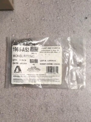 Alemite Monel Aerospace Fitting 50 pcs Grease Fittings Straight 1966-AS3