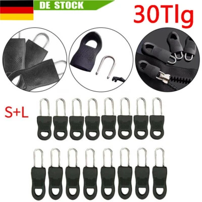 MARKENLOS 30x Reißverschluss Zipper Schieber Reparatur Set Reißverschlussanhänger Ersatz