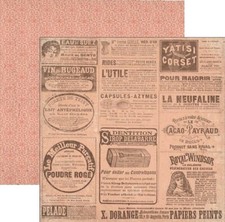 Heritage Collection - Old News, DS scrapbook paper - Ruby Rock-It HE44