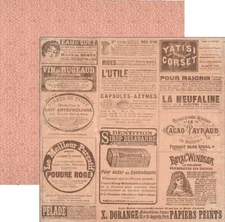 Heritage Collection - Old News, DS scrapbook paper - Ruby Rock-It HE44