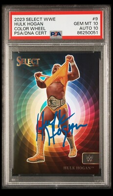 スポーツ選手 wwe autograph 2023 WWE Select Hulk Hogan Signed Autograph Colorwheel PSA GEM MT
