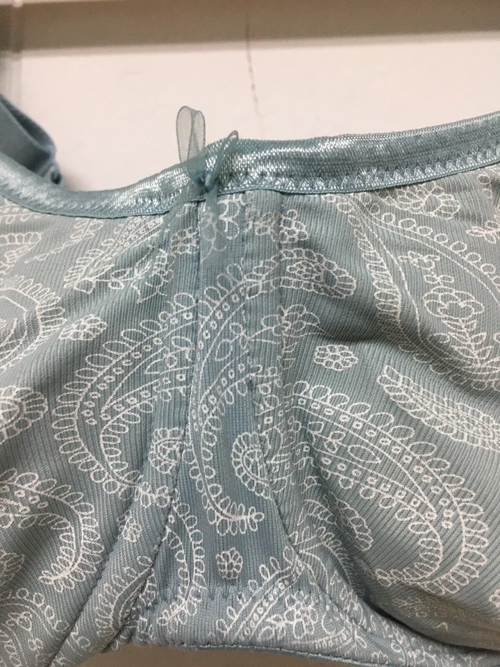 Sujetador de enfermería de maternidad Anita estampado azul 32D sin costuras con aros soporte estante Foto 2 de 4