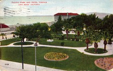 PACIFIC PARK AND HOTEL VIRGINIA, LONG BEACH, CALIFORNIA. CA. OCEAN VIEW.