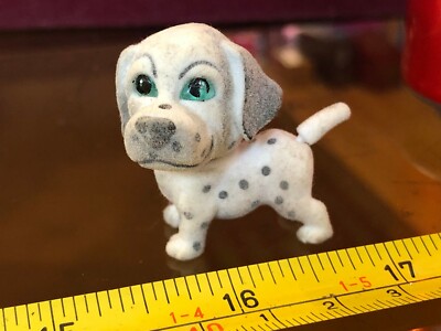 Haustiere in meiner Tasche süß weiß getupft Drehkopf Hundespielzeug Mini Tier pelziges Fell