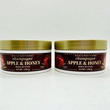 NEW 2/BATH  BODY WORKS CHAMPAGNE APPLE  HONEY SHEA  COCOA BODY BUTTER 6.5 OZ