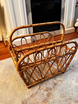 VTG MCM BOHO CHIC BAMBOO MAGAZINE HOLDER 15x17” Great Condition! - Image 1 of 4
