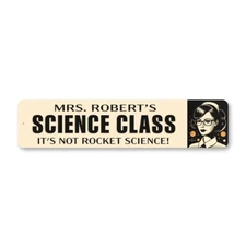 Custom Teacher Name Science Class Sign
