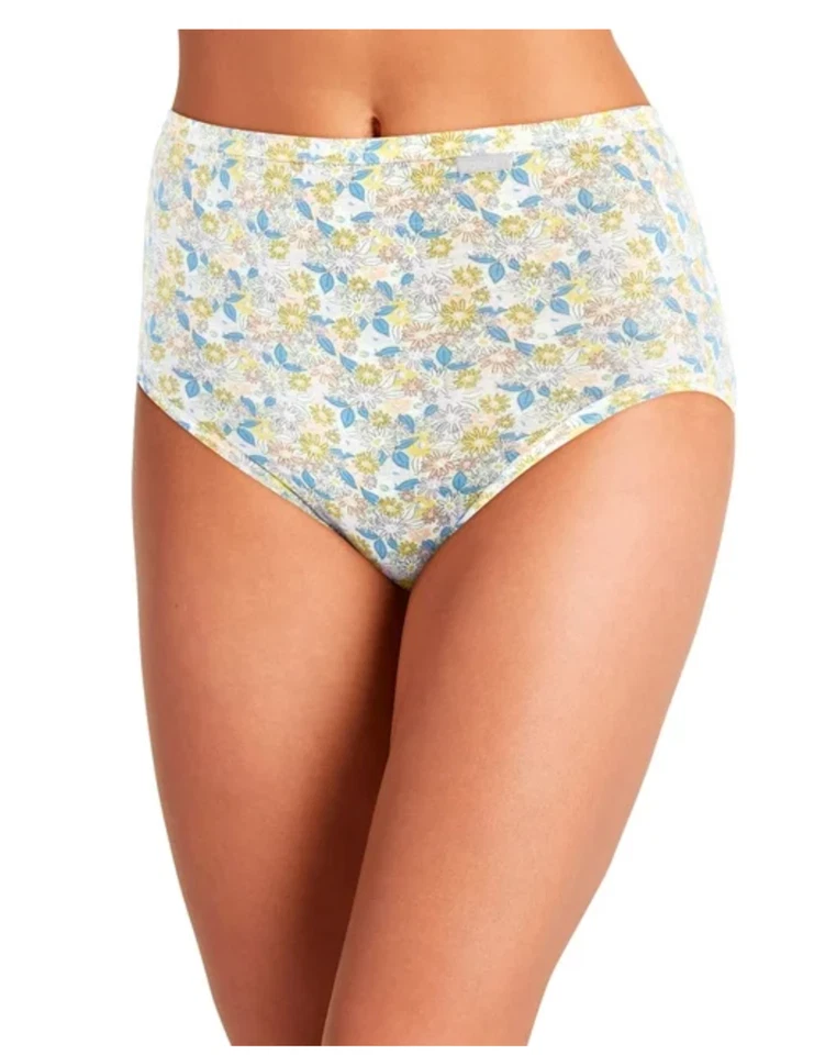 Women's Jockey 3-Pack Briefs (Yellow Blue) 100% Cotton Comfort Classic Underwear - Image 3 of 4