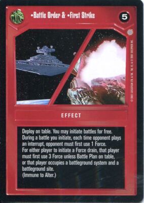 Star Wars CCG Coruscant Rare Battle Order & First Strike