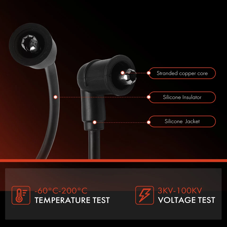 Juego de 5 cables de bujía para Ford Aspire 1994-1997 Festiva 1988-1993 Probe Mazda Foto 4 de 4