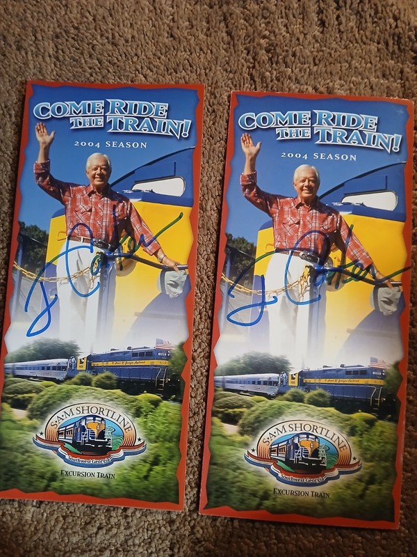 president Jimmy Carter 2 signed train brochurea