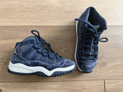 #ad #ad Nike Air Jordan 11 Retro PS Midnight Navy Velvet Sneakers DO3857 441 Kids Sz 11C $39.00