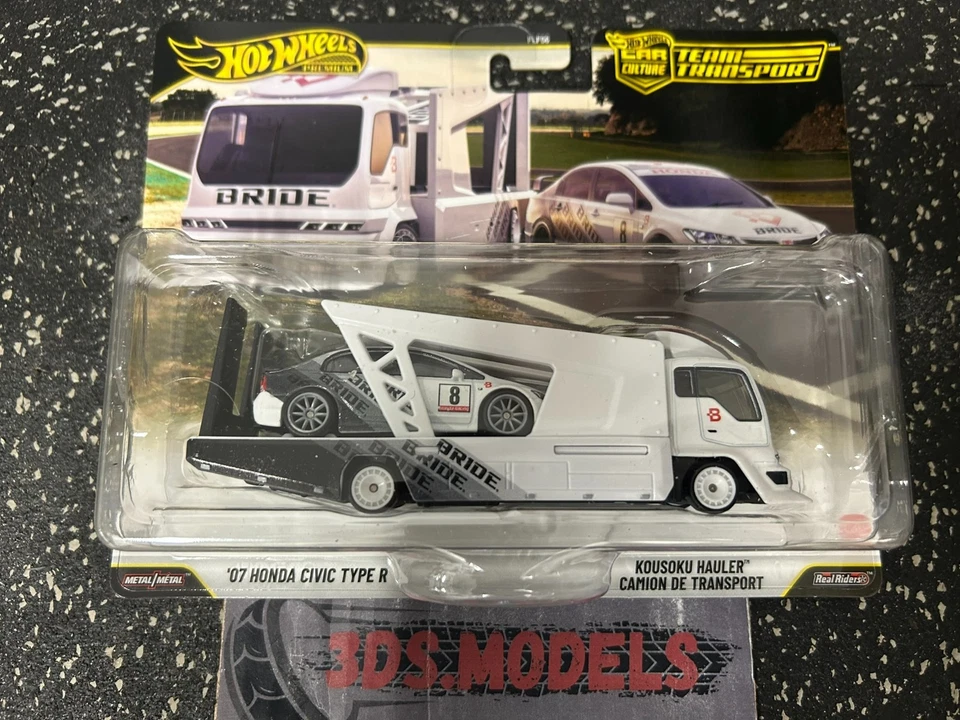 PREMIUM Hot Wheels 1:64 TEAM TRANSPORT 07 HONDA CIVIC TYPE R KOUSOKO HAULER - Image 1 of 1