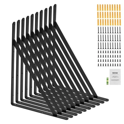 VEVOR Équerre d'étagère support flottant lourd 308 x 209 mm 10 pcs triangulaire - Photo 1/4