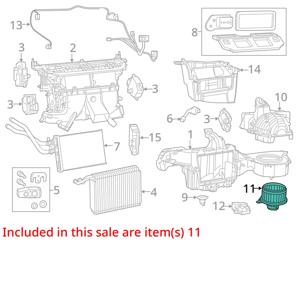 Dodge Charger 2018 calentador ventilador de aire acondicionado motor OEM 132 k millas - LKQ384135089 Foto 4 de 4