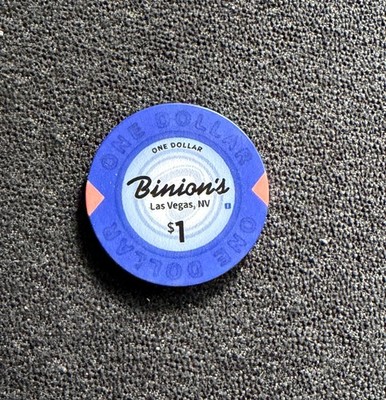 Binions Casino * 1,00$ Poker Chip * Las Vegas * FREMONT STREET * selten