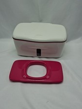 OXO Tot Perfect Pull Baby Wipes Dispenser White Pink with Weighted Plate