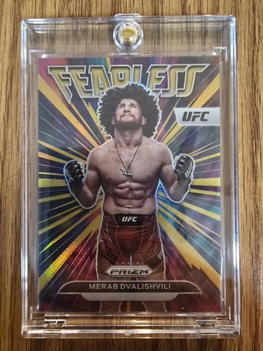 Merab Dvalishvili 2023 UFC Panini Prizm Fearless Gold 02/10 | No. 21