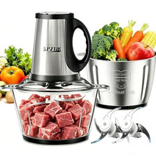 SPZTJK 3-Speed Electric Food Processor: Meat Grinder, Vegetable Chopper black