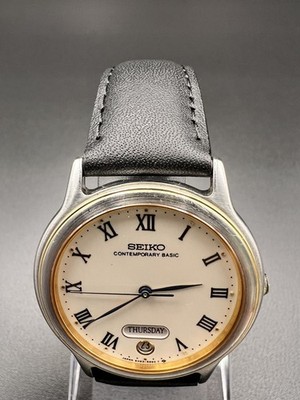 Exc+5/New Batt] SEIKO 5H23-6B90 Mens Vintage Watch Contemporary