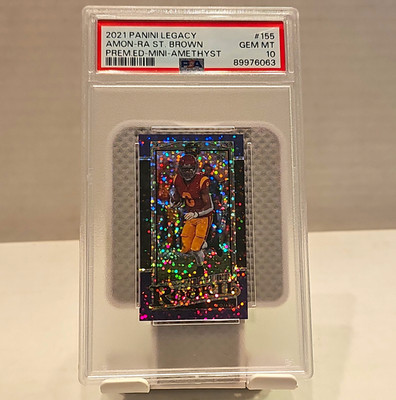 2021 Panini Legacy Amon-Ra St. Brown Premium Edition Mini Amethyst 10/10 (RC)