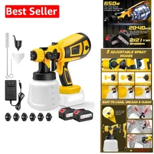 Versatile Cordless Paint Sprayer, 650W with 3 Spray Modes & 1000ml Container